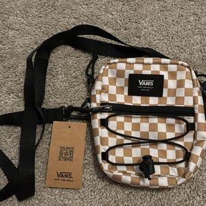 Vans Tan and White Checkered Bag